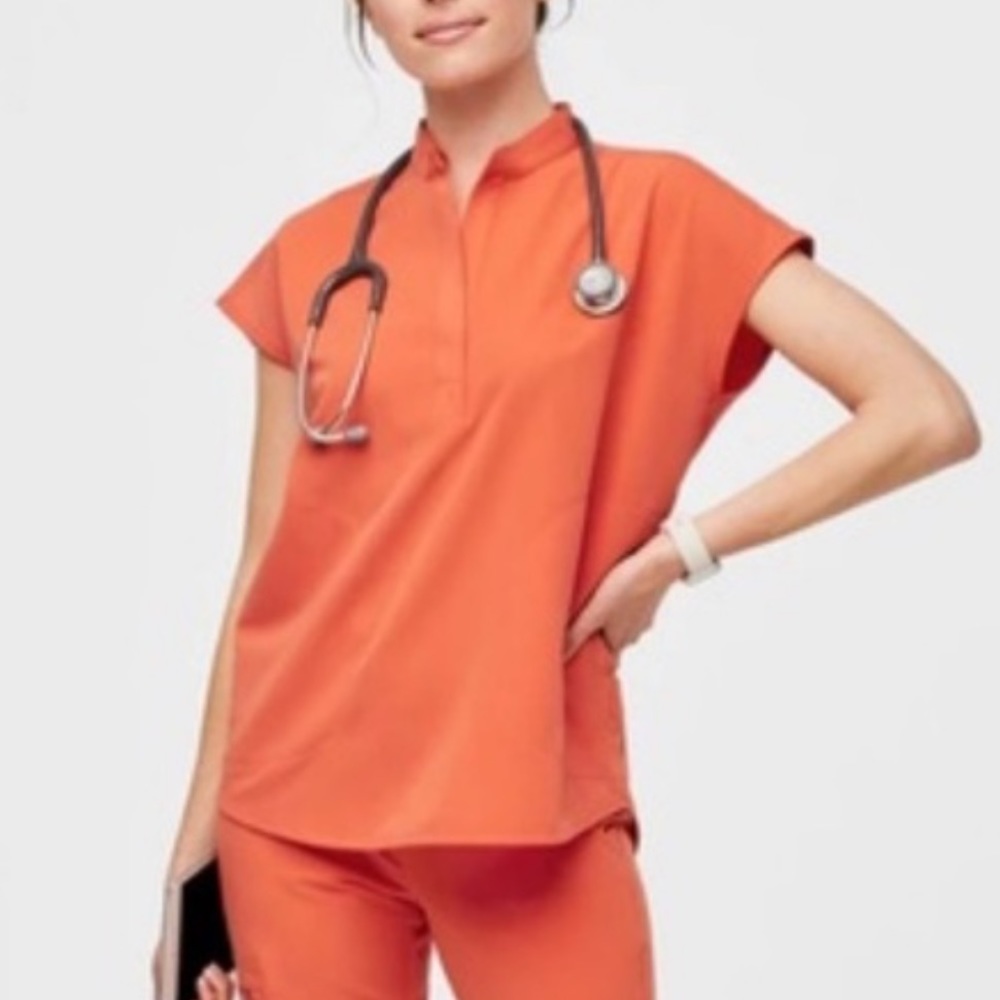 Sunset Orange Rafaela Top Figs XS